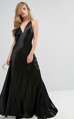 Black Tie Dress Code - What Do I Actually Wear? 15 ASOS Fame and Partners Premium Metallic Gown with Fishtail - $245 - full length black ball gown