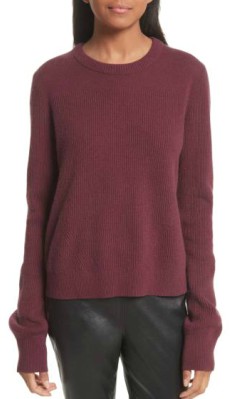 10 – top 15 cashmere sweaters Nordstrom rag & bone Ace Cashmere Crop Sweater - $395 in burgundy