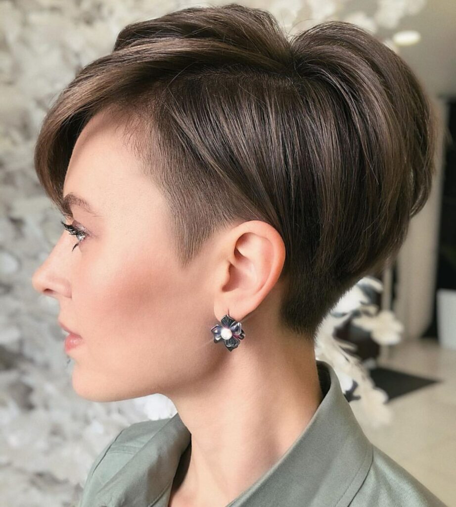 35 Short-Sided Shaved Female Hairstyles to Flaunt Your Boldness in 2024 27 Shaved Pixie Cut For Thick Hair