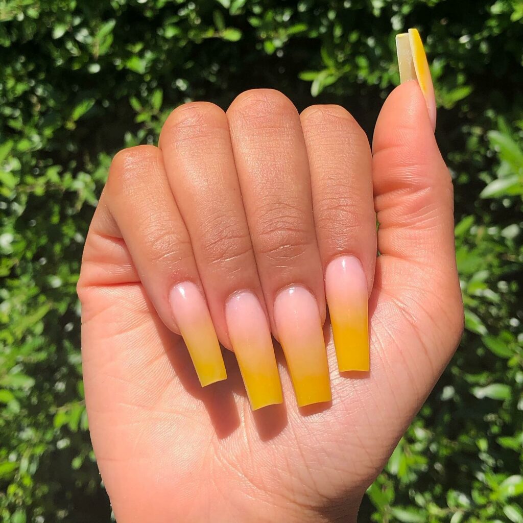 20 Latest Yellow Ombre Nail Ideas To Try In 2024! 25 Simple Yellow Ombre Coffin Nails