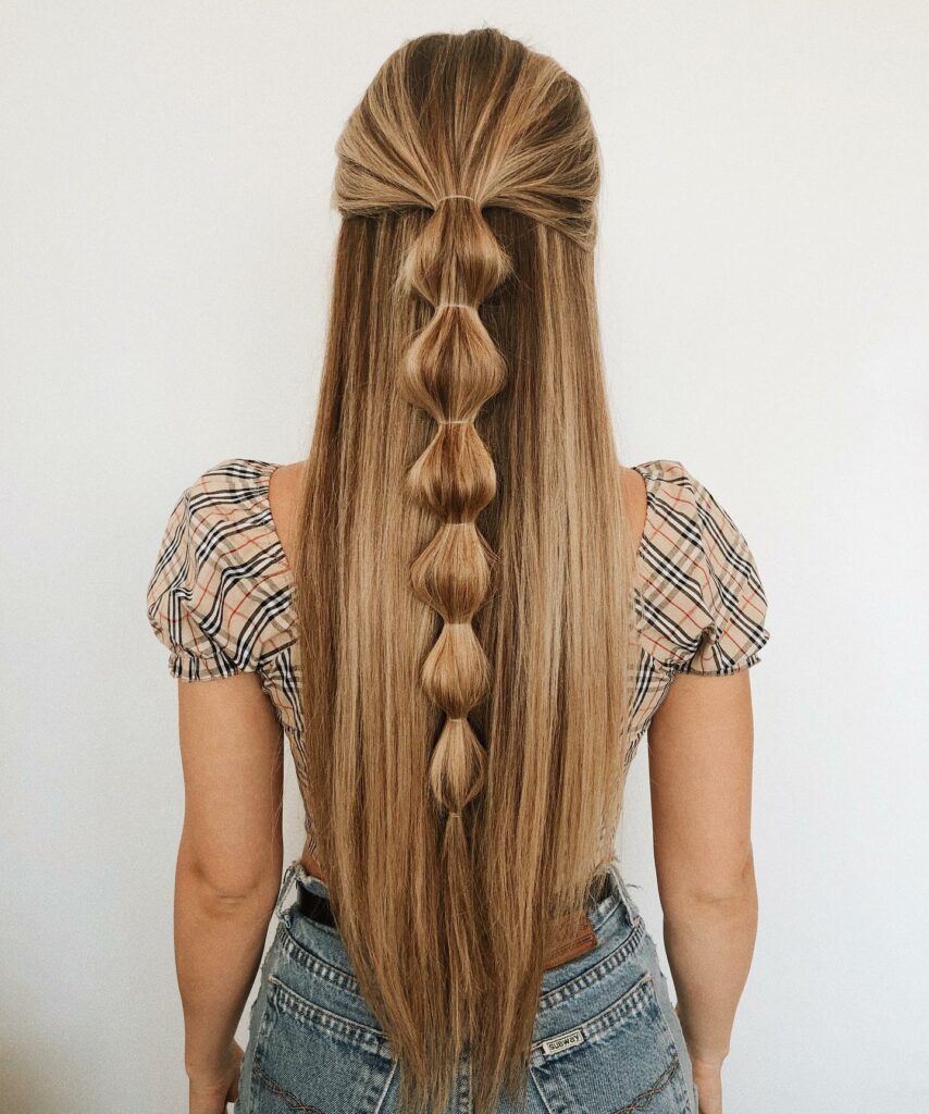 25 Bubble Braids Ideas to Try in 2024 11 One French Bubble Braid