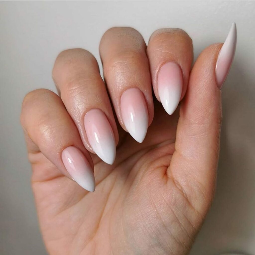 20 Latest Short Ombre Nail Ideas To Try In 2024! 19 Short Stiletto Ombre Nails
