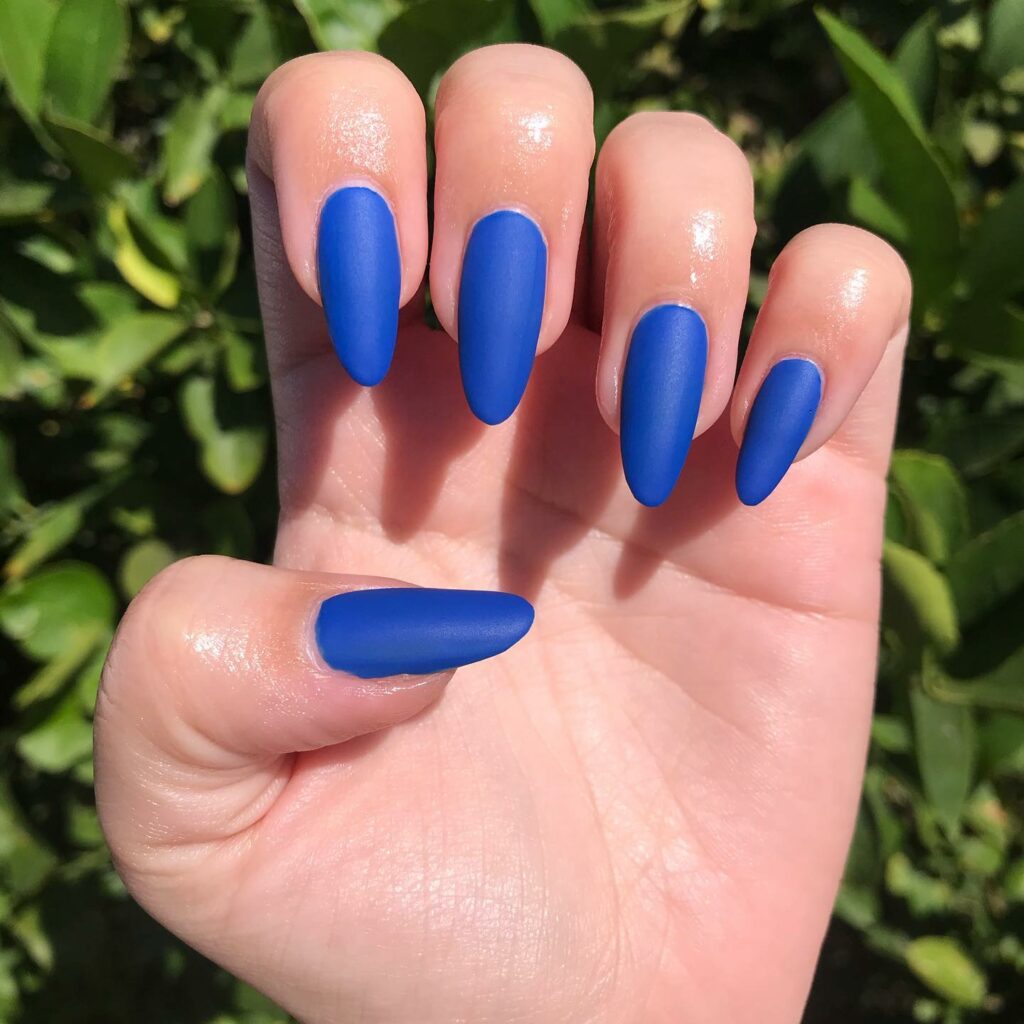 20 Latest Blue Almond Nails Ideas To Try In 2024! 33 Royal Blue Almond Nails