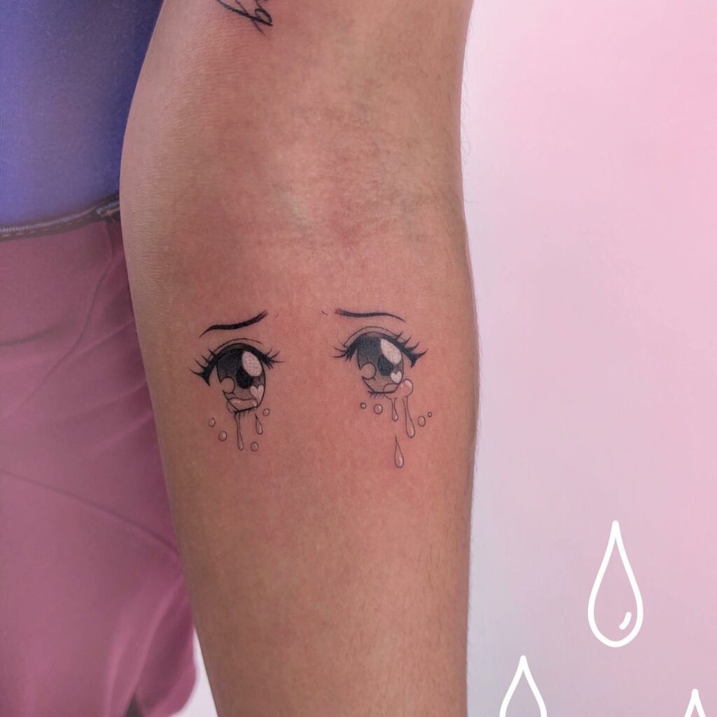 11+ Anime Eyes Tattoo Ideas That Will Blow Your Mind! 16 Cry Baby Arm Anime Eyes Tattoo