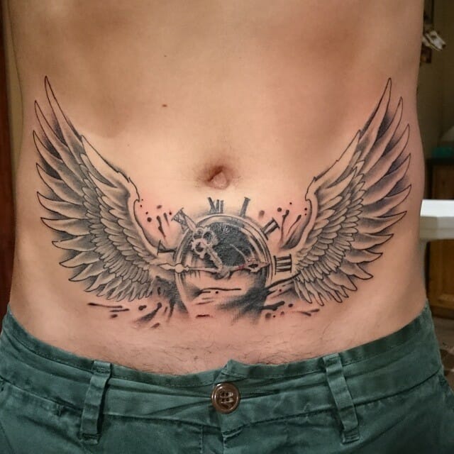 11+ Rihanna Drake Tattoo Ideas That Will Blow Your Mind! 13 Winged Tattoo Below Chest