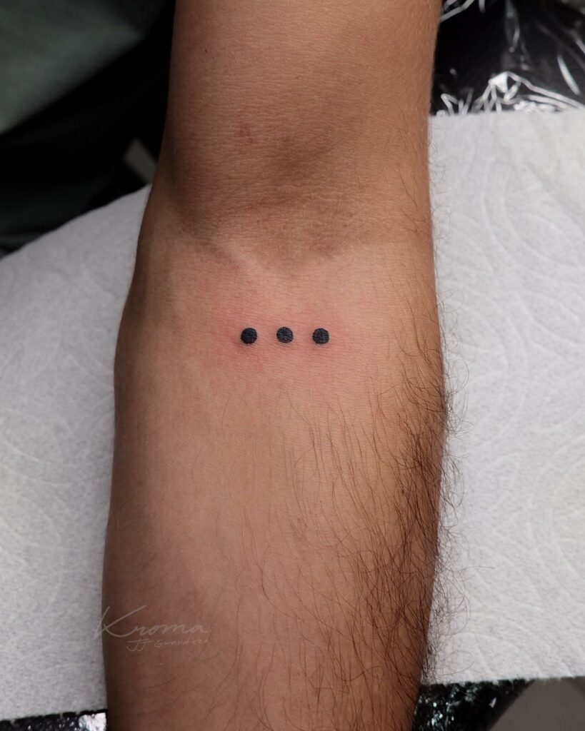 3 Dots Tattoos - Subtle But With A Big Meaning! 12 3 Dots Tattoo