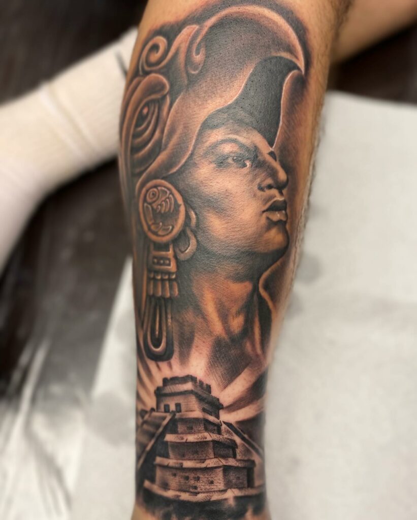 Amazing Pyramid Tattoo Designs + Their Meanings - Updated For 2024 12 Aztec Pyramid Tattoo