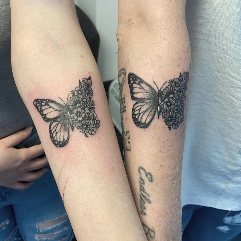 11+ Matching Butterfly Tattoo Ideas That Will Blow Your Mind! 14 Black Butterfly Hand Tattoo