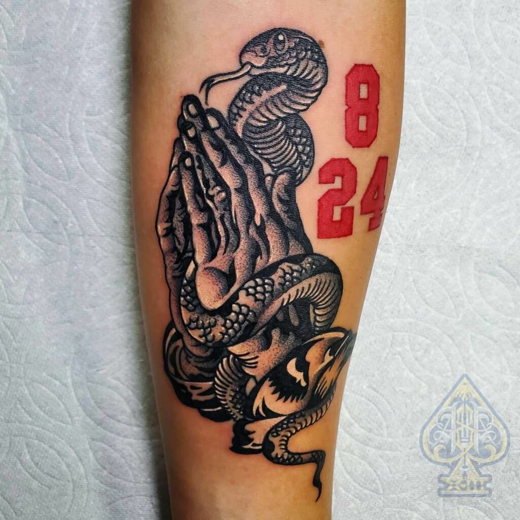 10+ Mamba Mentality Tattoo Ideas That Will Blow Your Mind! 11 Praying Hands Snake Tattoo