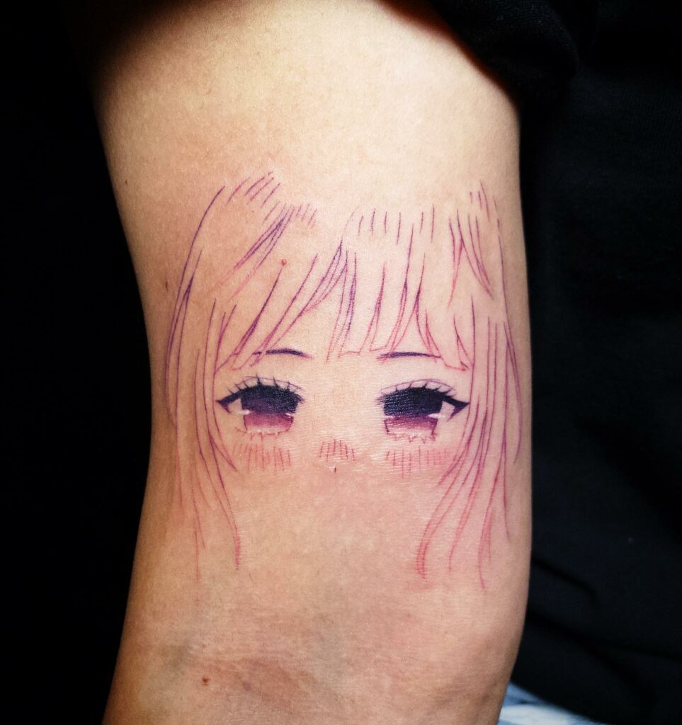 11+ Anime Eyes Tattoo Ideas That Will Blow Your Mind! 19 Elegant Colorful Anime Eyes Tattoo