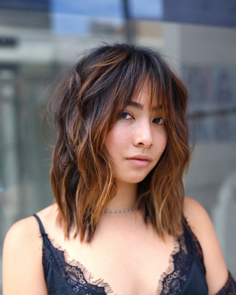 45 Wispy Long Curtain Bang Hairstyles to Try in 2024 44 Shaggy Wispy Fringe Bangs