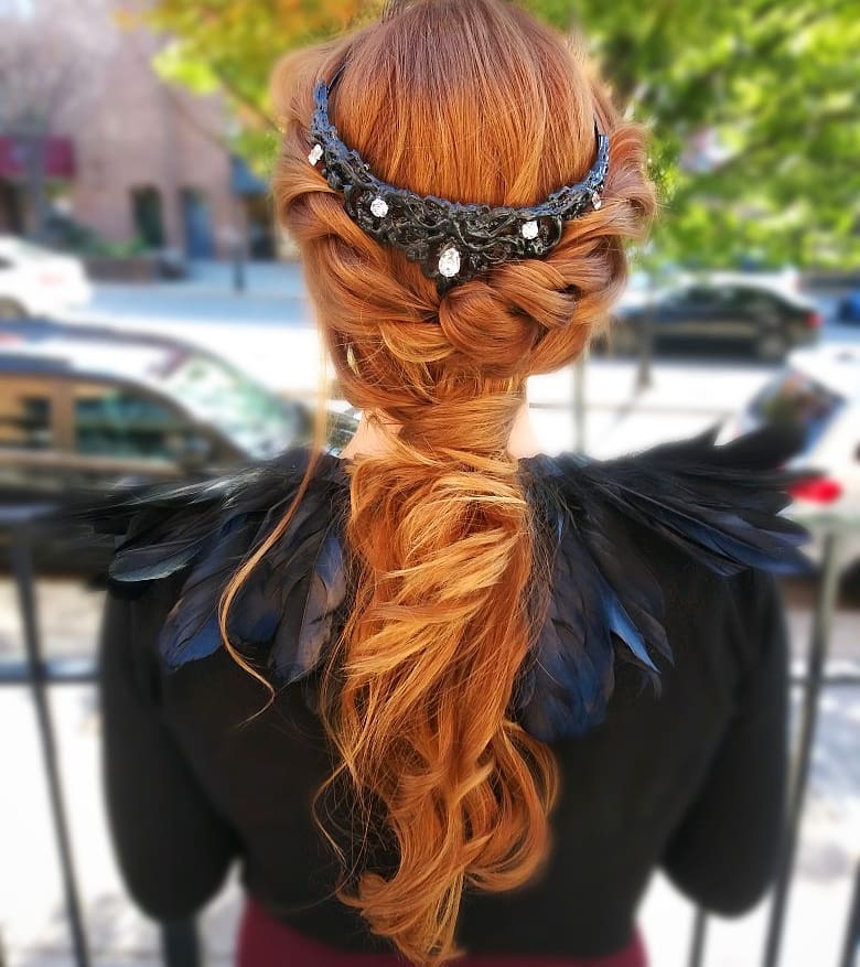 30 Spooky Halloween Hairstyles Ideas to Experiment with in 2024 19 Ethereal Braided Crown