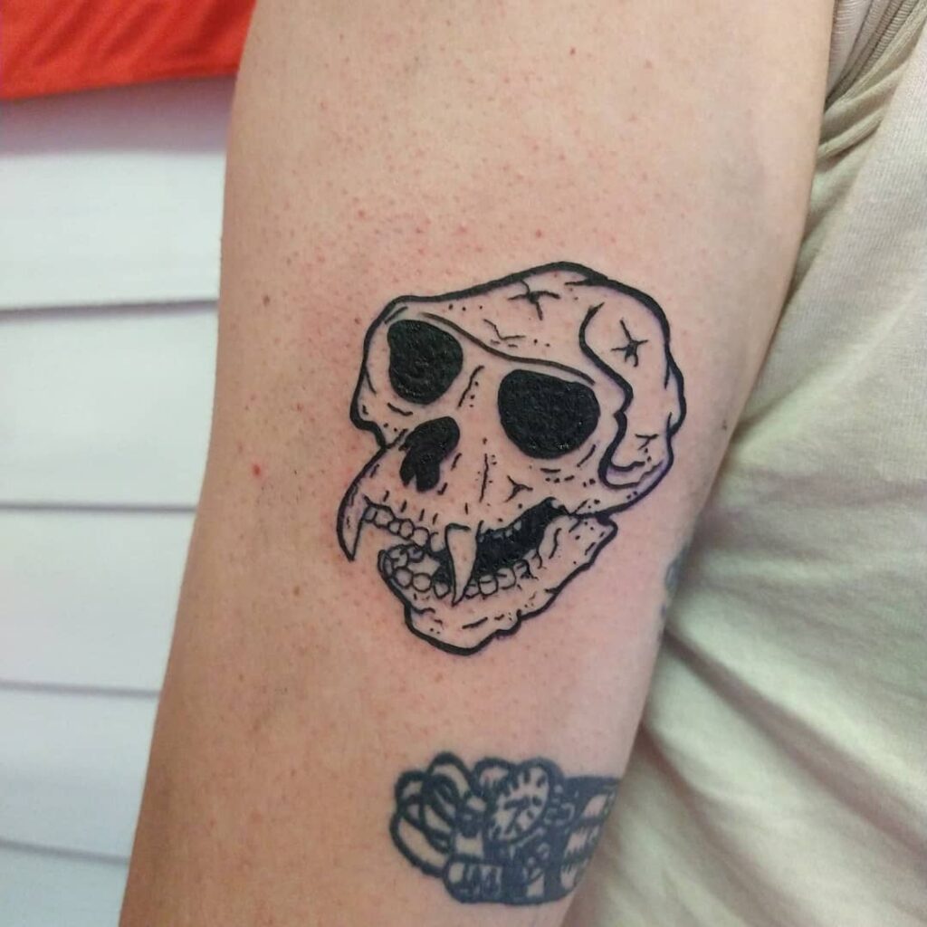 AMAZING MONKEY TATTOO DESIGNS + MEANINGS TO INSPIRE YOU IN 2024 15 Monkey Skull Tattoo