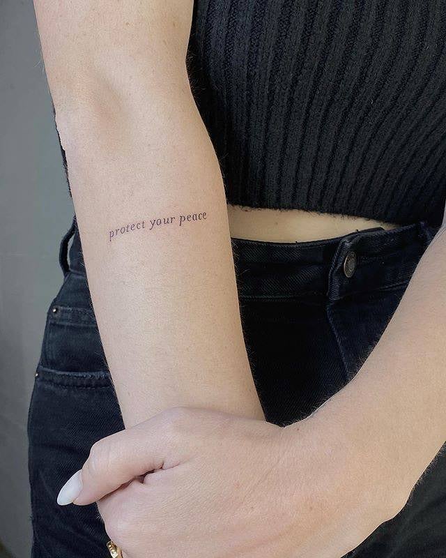 Amazing Peace Sign Tattoo Ideas To Inspire You in 2024 18 Minimalist and Peace Script Tattoos