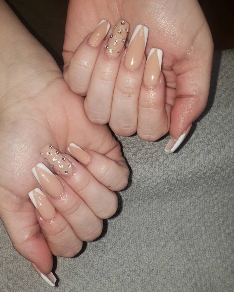 45 Latest Nails With Rhinestones Designs To Try In 2024! 34 Elegant Coffin Nails