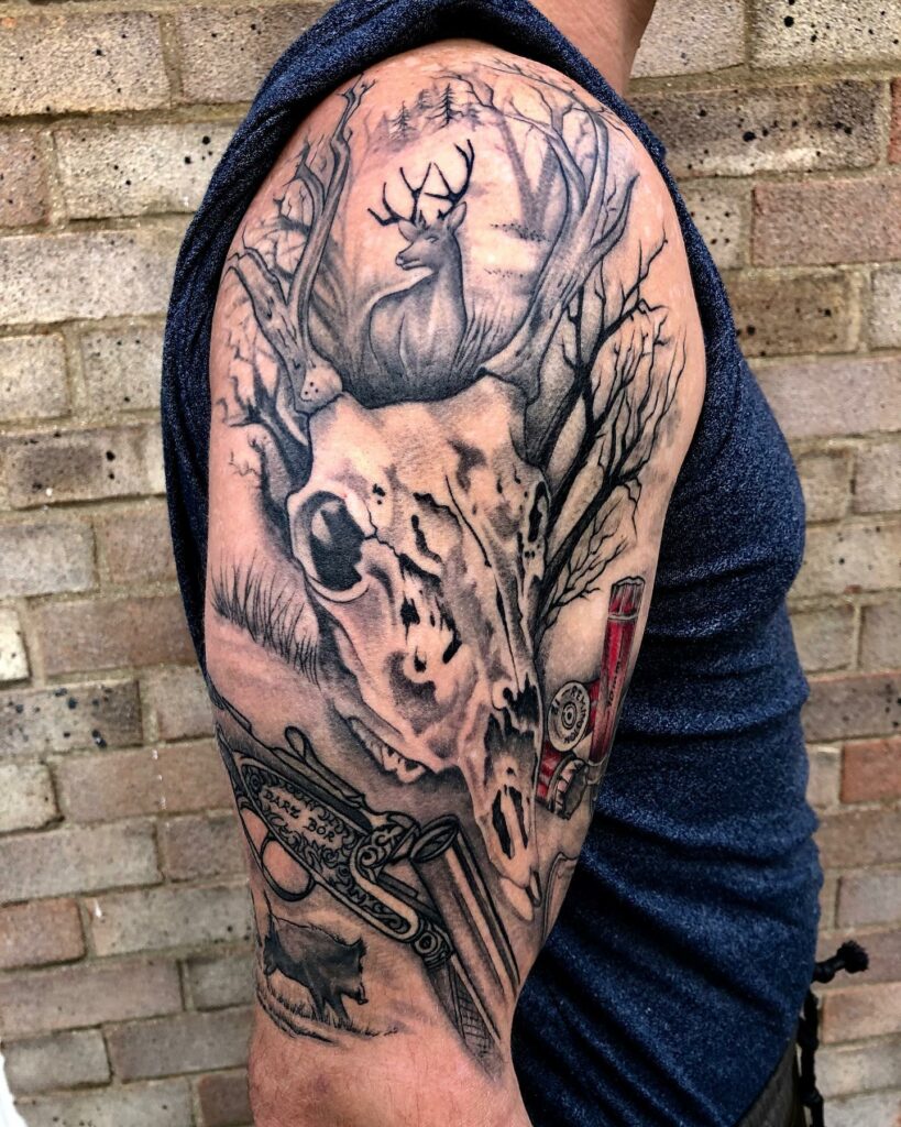 Best Hunting Tattoo Ideas We've Seen in 2024 17 Hunters With Guns Tattoo