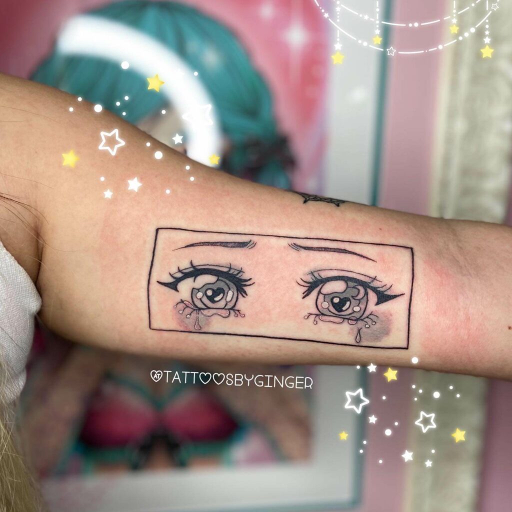 11+ Anime Eyes Tattoo Ideas That Will Blow Your Mind! 15 Crying Anime Eyes Tattoo