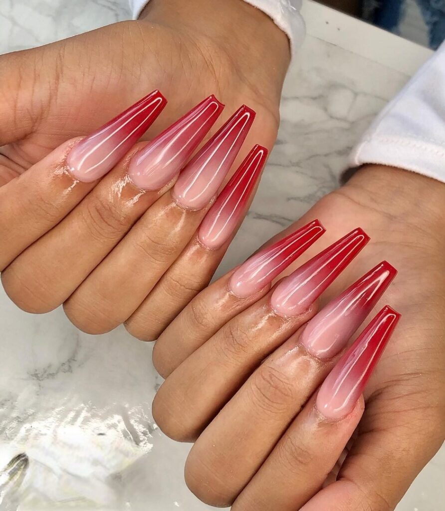 Go Bold with 40 Red Coffin Nail Designs in 2024 35 Pure Acrylic Magic