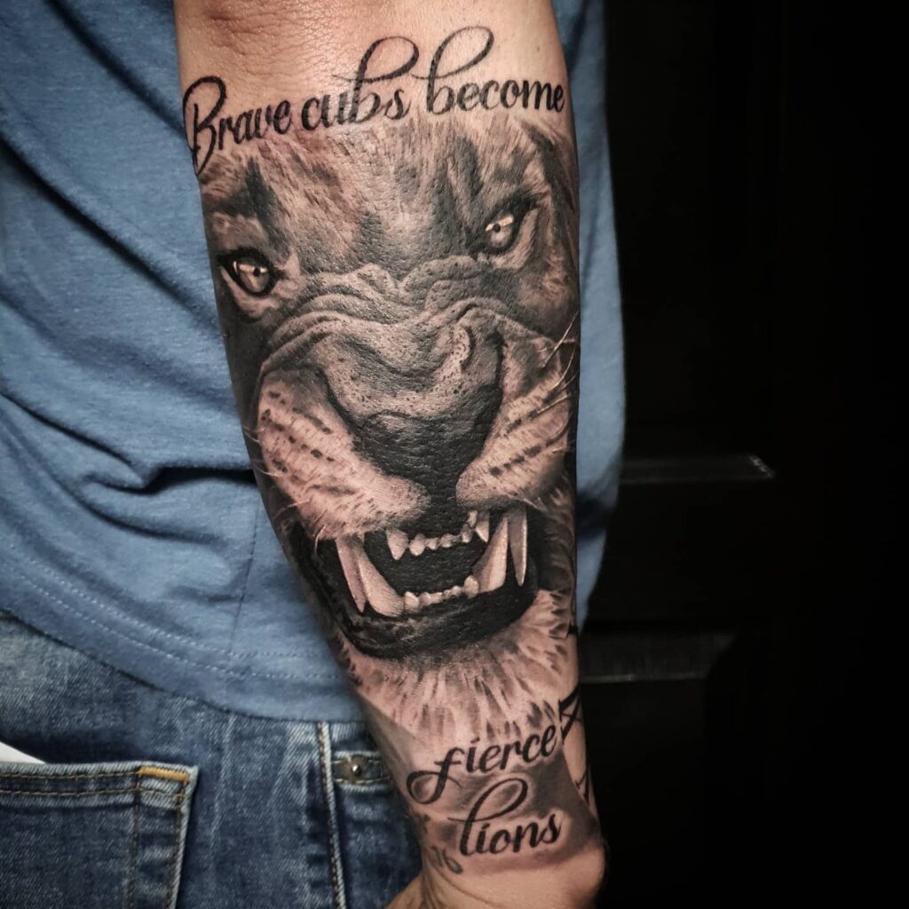 10+ Millwall Tattoo Ideas That Will Blow Your Mind! 20 Brave Cubs Tattoo Design