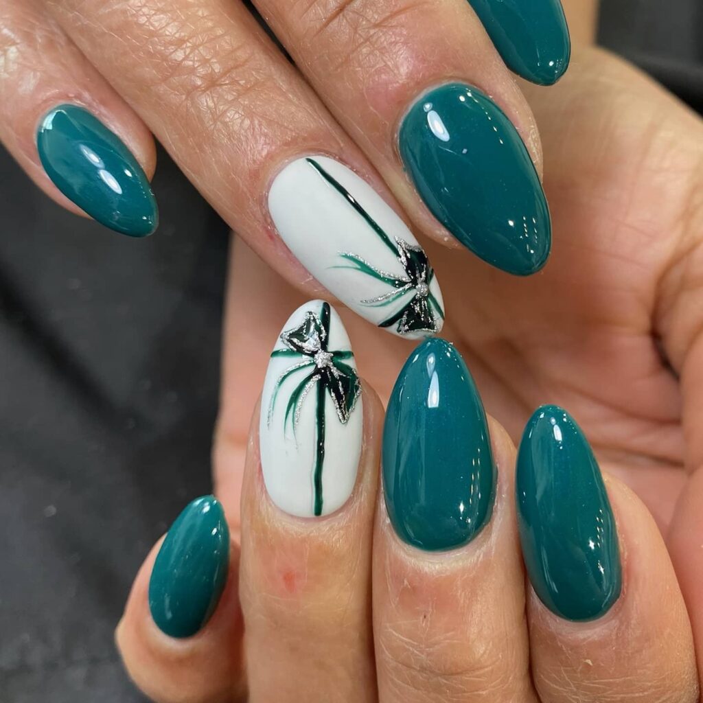 Dive into 60 Turquoise Nail Designs of 2024 53 Dark Turquoise