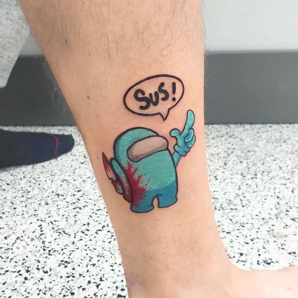11+ Among Us Tattoo Ideas That Will Blow Your Mind! 18 Cool Among Us Skin Tattoo