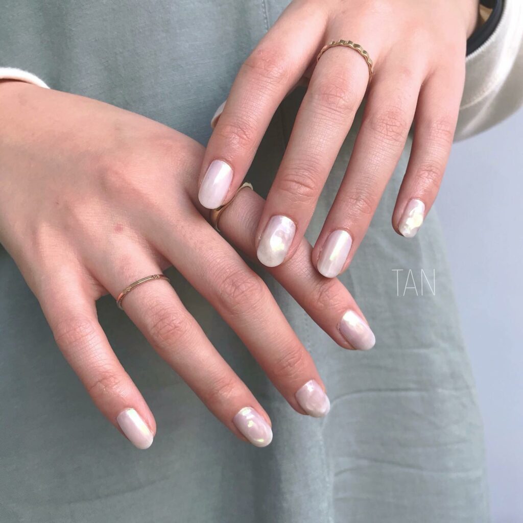 Glow with 20 Pearl White Nail Designs in 2024 28 White Pearl Small Nails