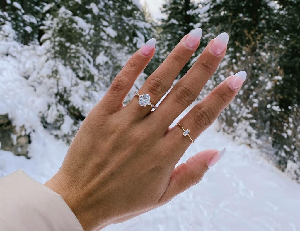 22 Latest Engagement Nail Designs To Try In 2024! 10 White Ombre Engagement Nail