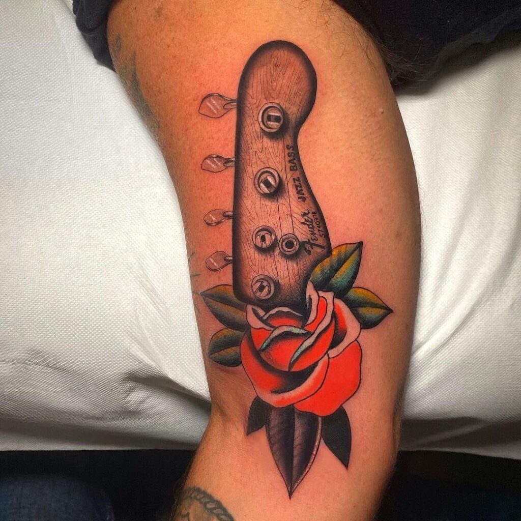 11+ Simple Guitar Tattoo Designs That Will Blow Your Mind! 18 Forearm Guitar Tattoos