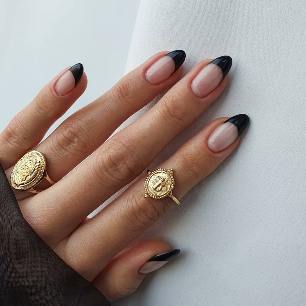 Attend in Style with 25 Wedding Guest Nail Designs in 2024 14 Black French Wedding Guest Nails