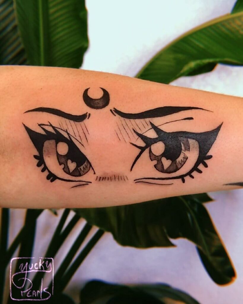 11+ Anime Eyes Tattoo Ideas That Will Blow Your Mind! 18 Minimalist Anime Eyes Tattoo