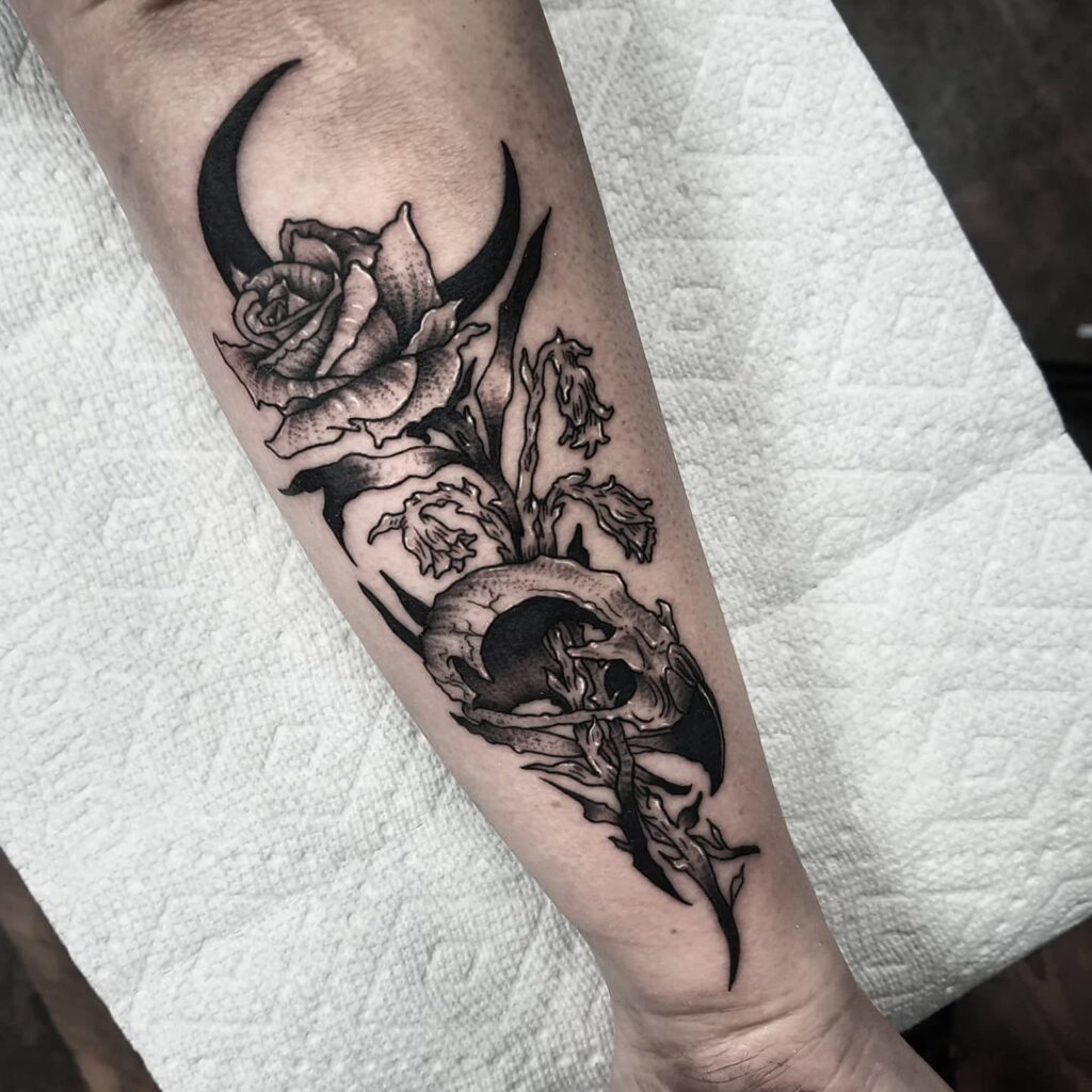 AMAZING ANIMAL SKULL TATTOO IDEAS AND THEIR MEANINGS IN 2024 31 Hawk Skull Tattoo
