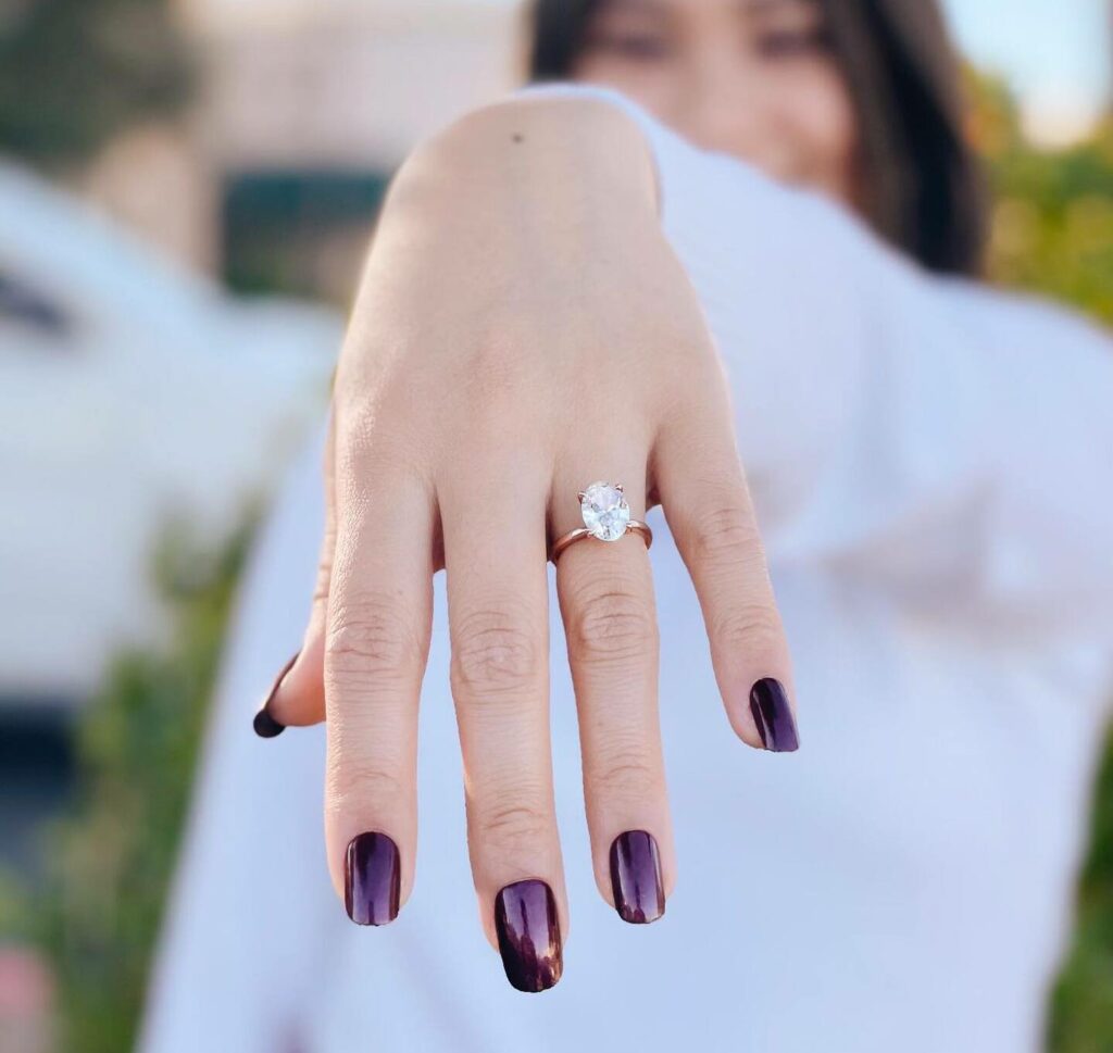 22 Latest Engagement Nail Designs To Try In 2024! 22 Dark Purple Nail