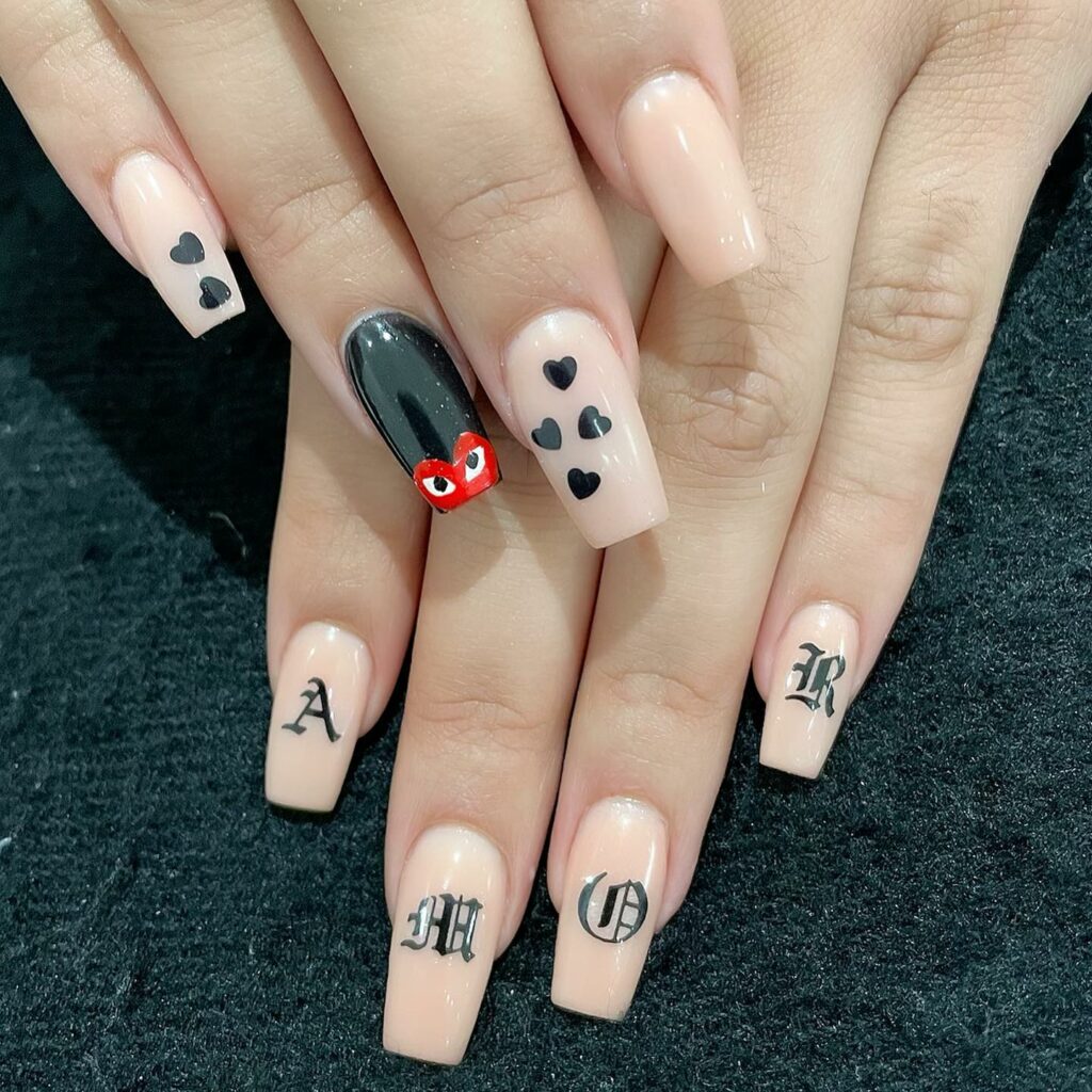 Find Your Style with 28 Beige Nail Designs of 2024 24 Beige Ombre Comme des Garçons Nails