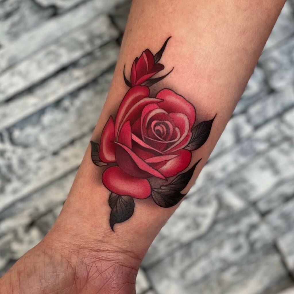 11+ Forearm Rose Tattoo Ideas That Will Blow Your Mind! 11 Red Rose Tattoo