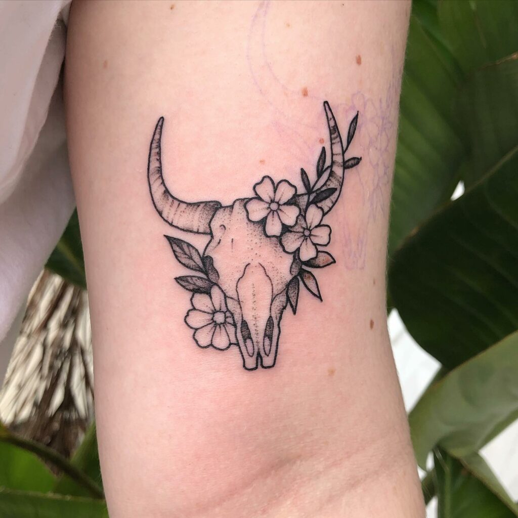 Amazing Bull Skull Tattoo Designs To Inspire You in 2024 12 Bull Skull Tattoo