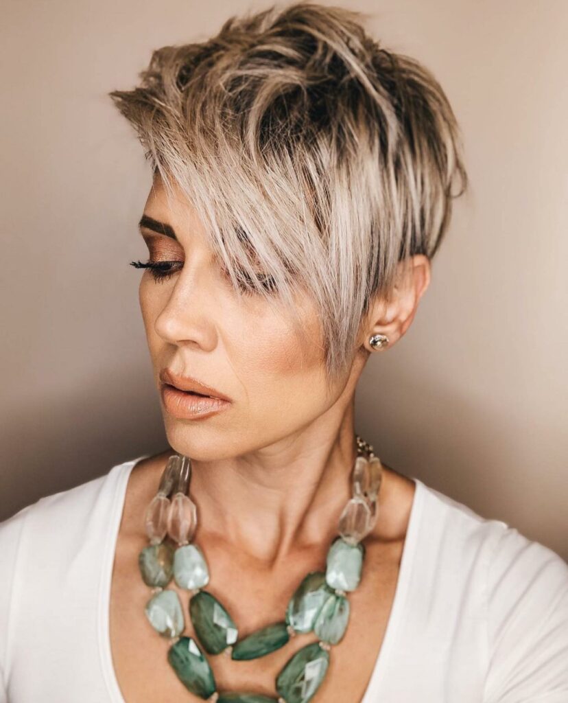 35 Short-Sided Shaved Female Hairstyles to Flaunt Your Boldness in 2024 15 Uneven Wispy Razored Pixie