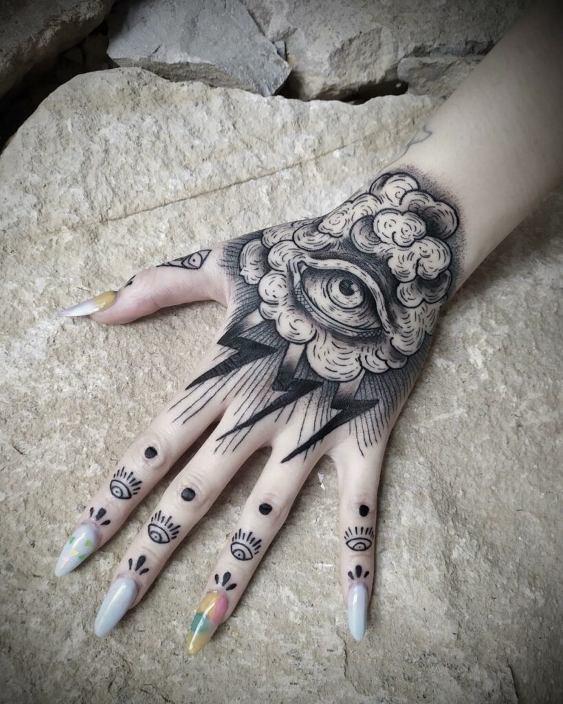 21+ Clouds Tattoo Ideas That Will Blow Your Mind! 18 Cloud Tattoo Ideas With All-Seeing Eye