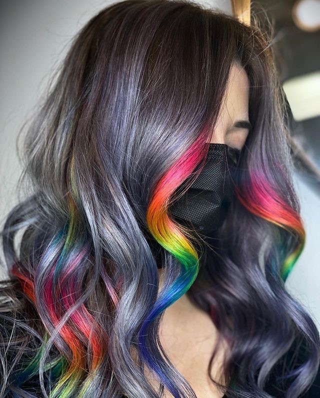 24 Stylish E-Girl Hair Ideas to Experiment with in 2024 19 Rainbow Streaks