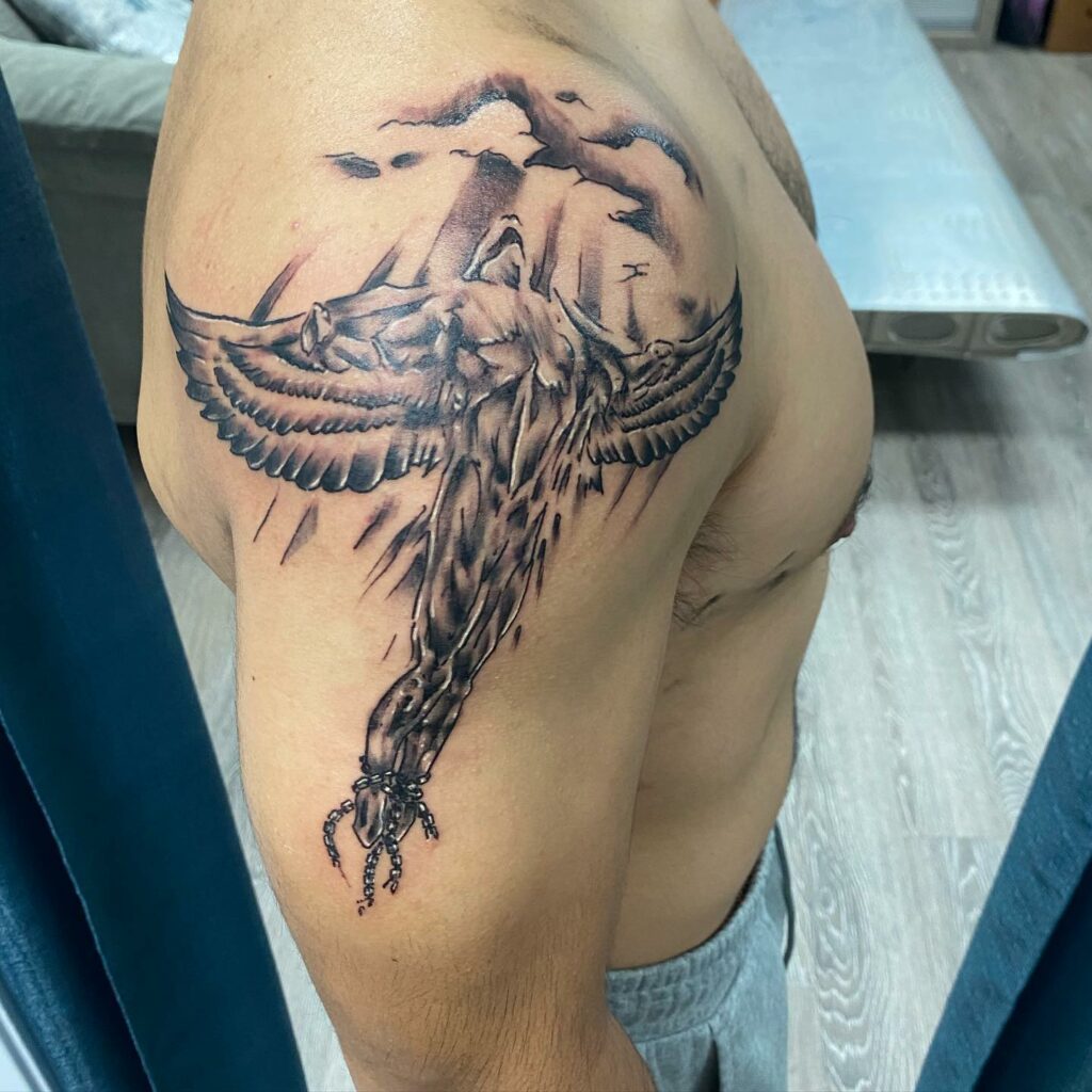 TOP 10 ANGEL TATTOO IDEAS + MEANINGS IN 2024 18 Flying Angels Tattoo