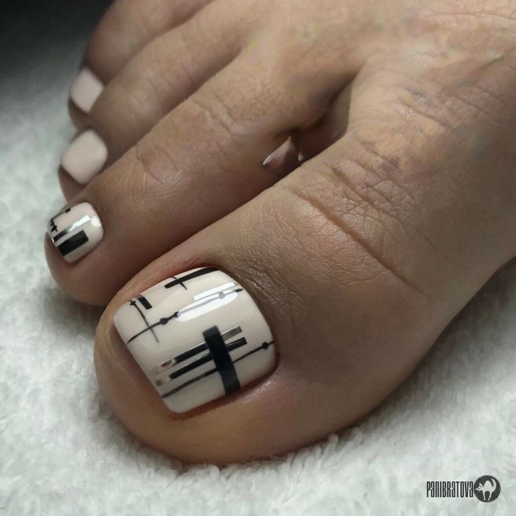22 Latest Black Pedicure Ideas To Try In 2024! 27 Abstract Artistry