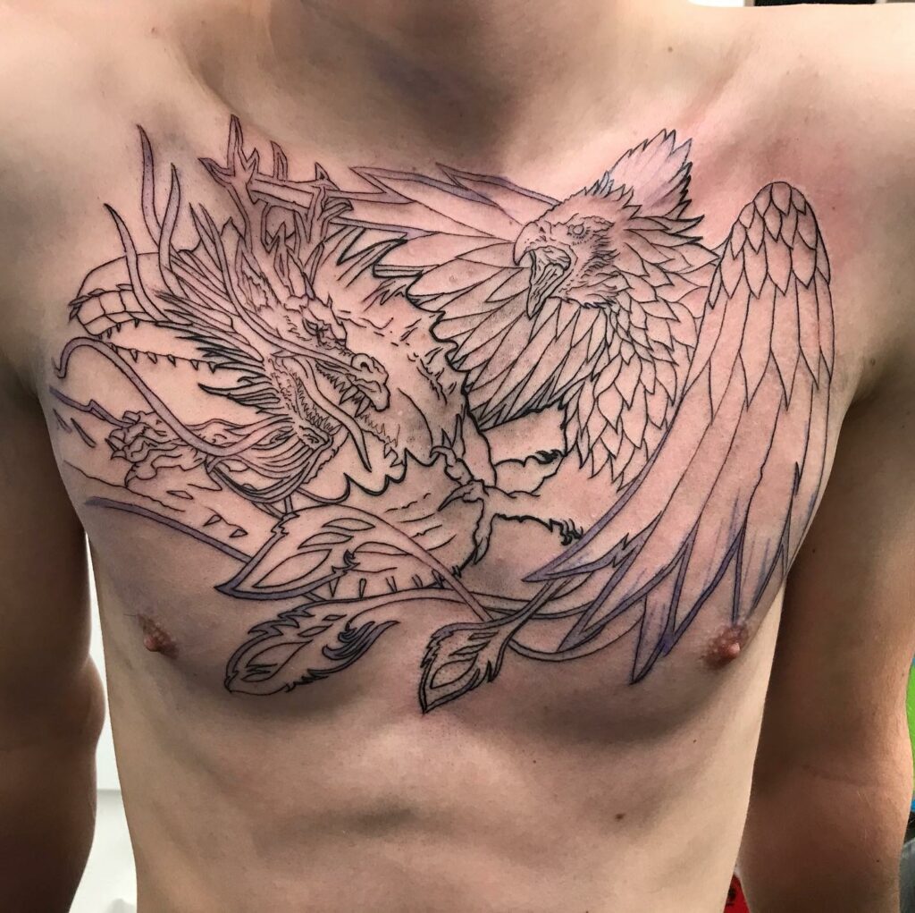 20+ BEST DRAGON TATTOO FOR MEN - UPDATED FOR 2024 27 Dragon and Phoenix Tattoo