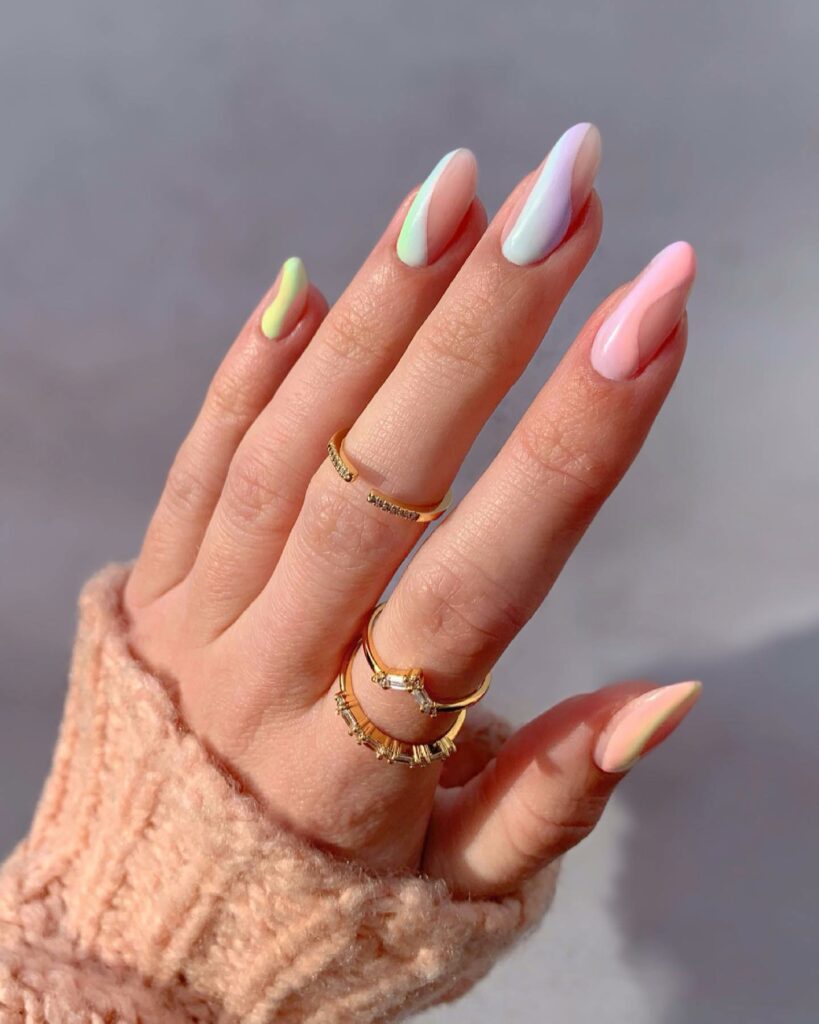40 Latest Cotton Candy Nail Designs To Try In 2023! 25 Cotton Candy Swirl Nails