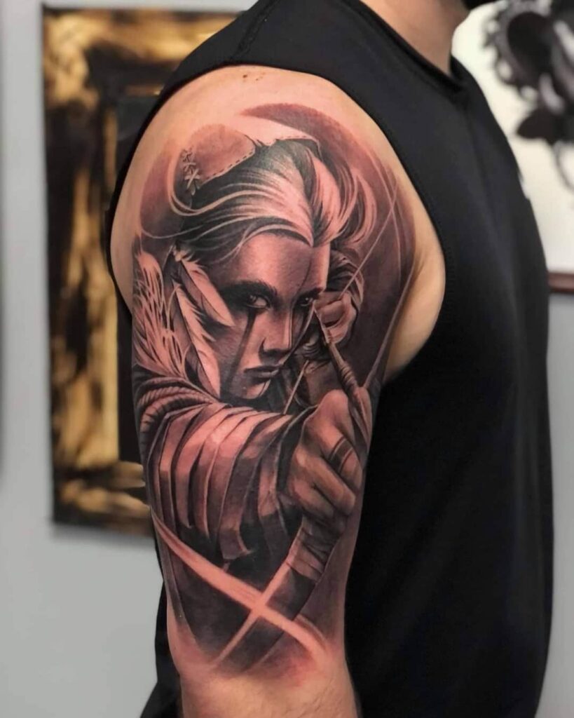 Best Hunting Tattoo Ideas We've Seen in 2024 19 Bow Hunting Tattoo