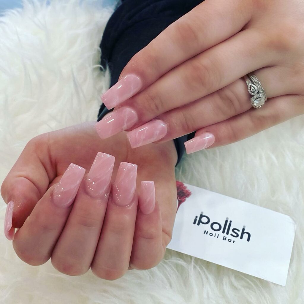 Discover 35 Pink Marble Nail Designs of 2024 27 Light Pink Marble Nails