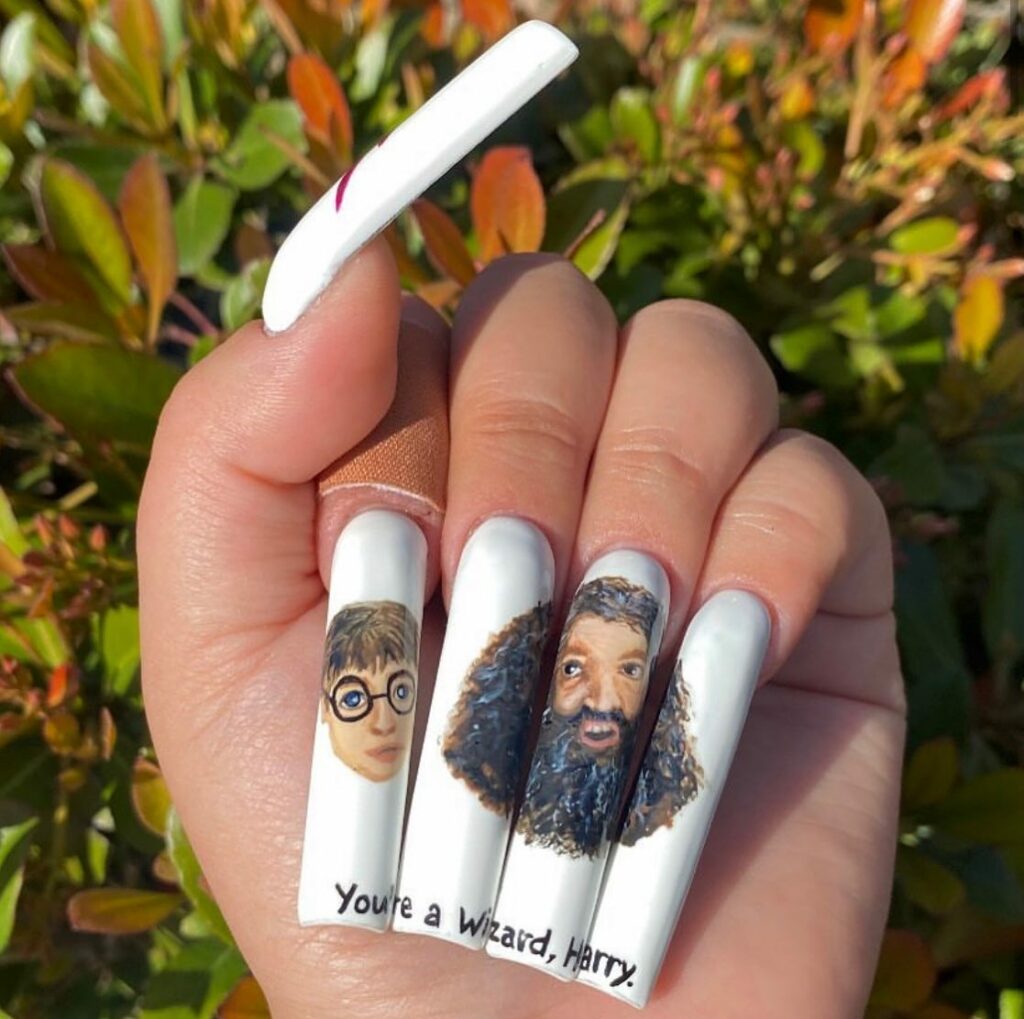 33 Latest Harry Potter Nail Ideas To Try In 2024! 39 Harry And Hagrid Long Nails