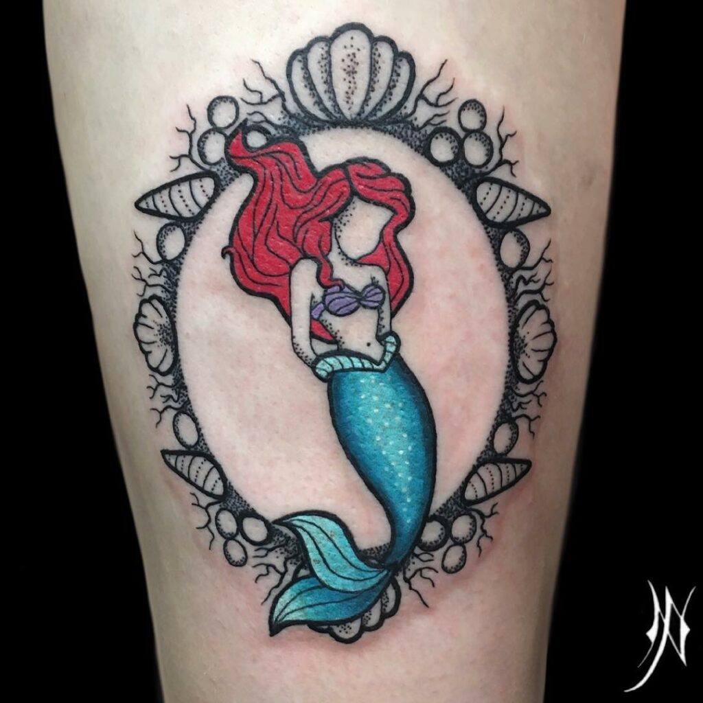 Amazing Little Mermaid Tattoo Designs & Meanings For 2024 15 Little Mermaid Tattoos and Thigh Placement