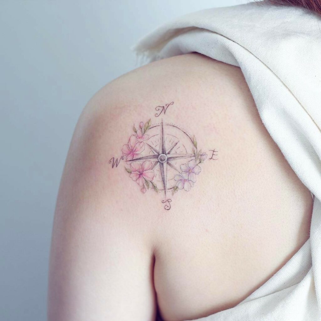 AMAZING COMPASS TATTOOS + THEIR MEANINGS - UPDATED FOR 2024 24 Small Compass Tattoos