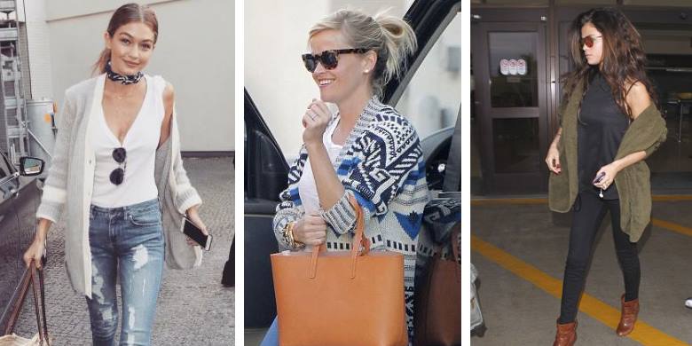 10 Style Tips on How to Wear a Long Cardigan 21 Celebrities wear long cardigans casually: Gigi Hadid, Reese Witherspoon