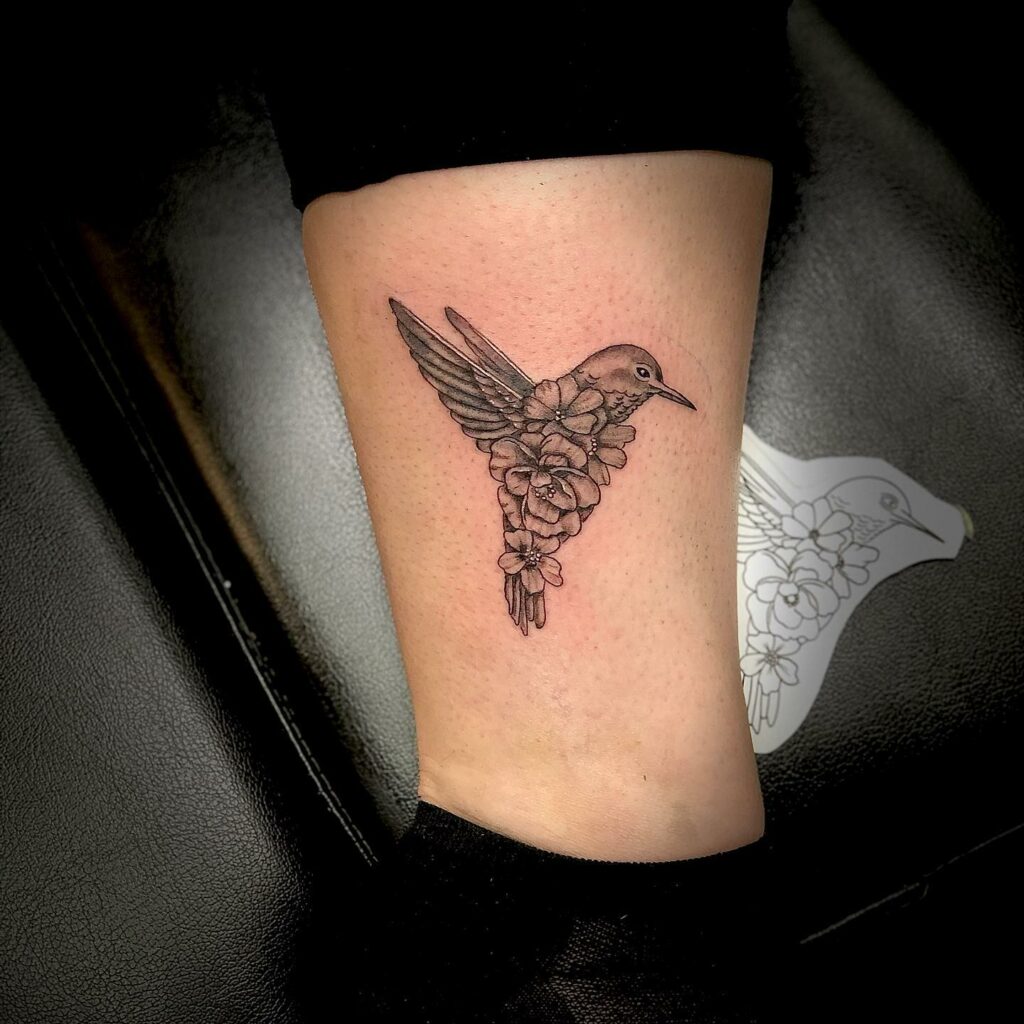 Beautiful Bird Tattoos For Women 15 Floral Hummingbird