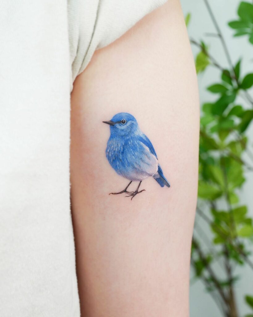 Beautiful Bird Tattoos For Women 31 The Blue Bird of Fall